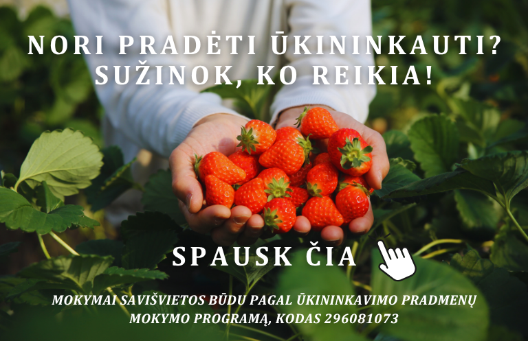 Informacija asmenims, siekiantiems pradėti ūkininkauti